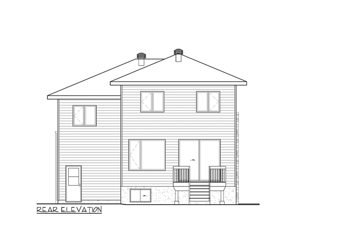 Plan 801156PM: Modern House Plan with 4 Upstairs Bedrooms - 1858 Sq Ft - Image #4 - Contemporary, Modern, Northwest
