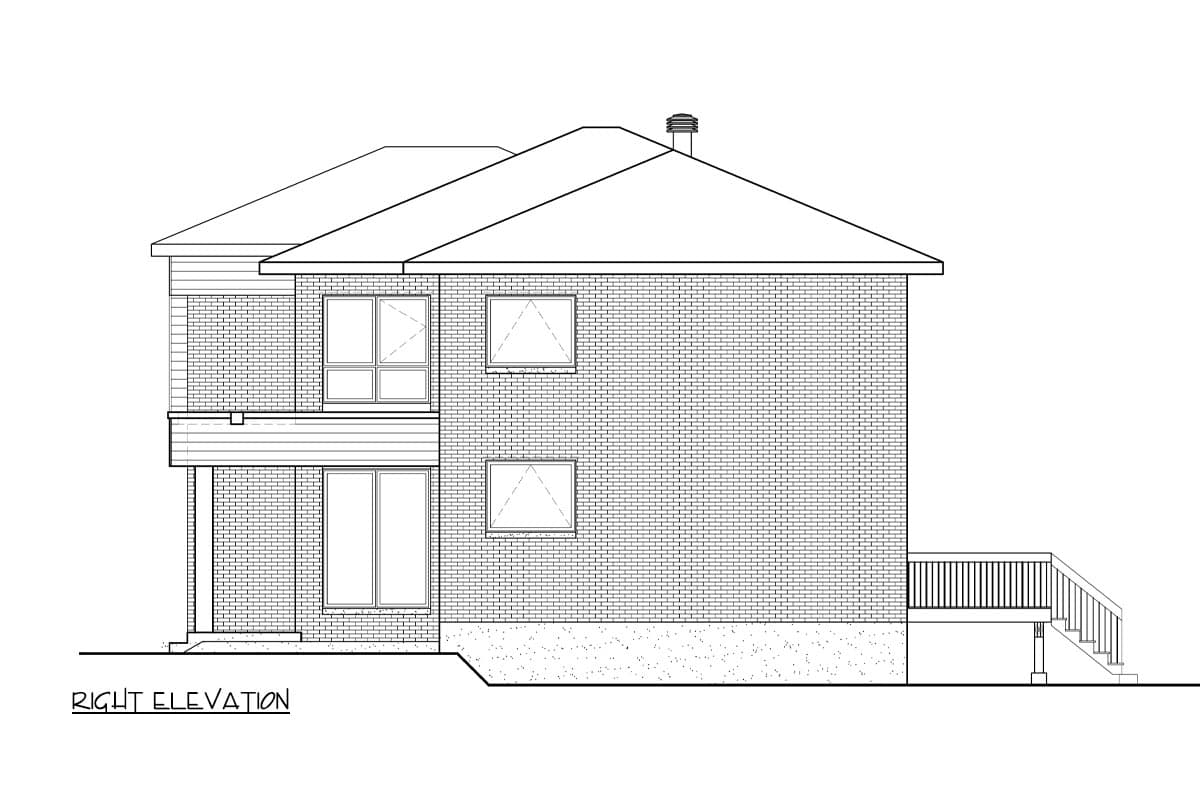 Plan 801158PM: Modern 2-Story House Plan with 2-Car Garage - 2465 Sq Ft - Image #5 - Contemporary, Modern, Northwest