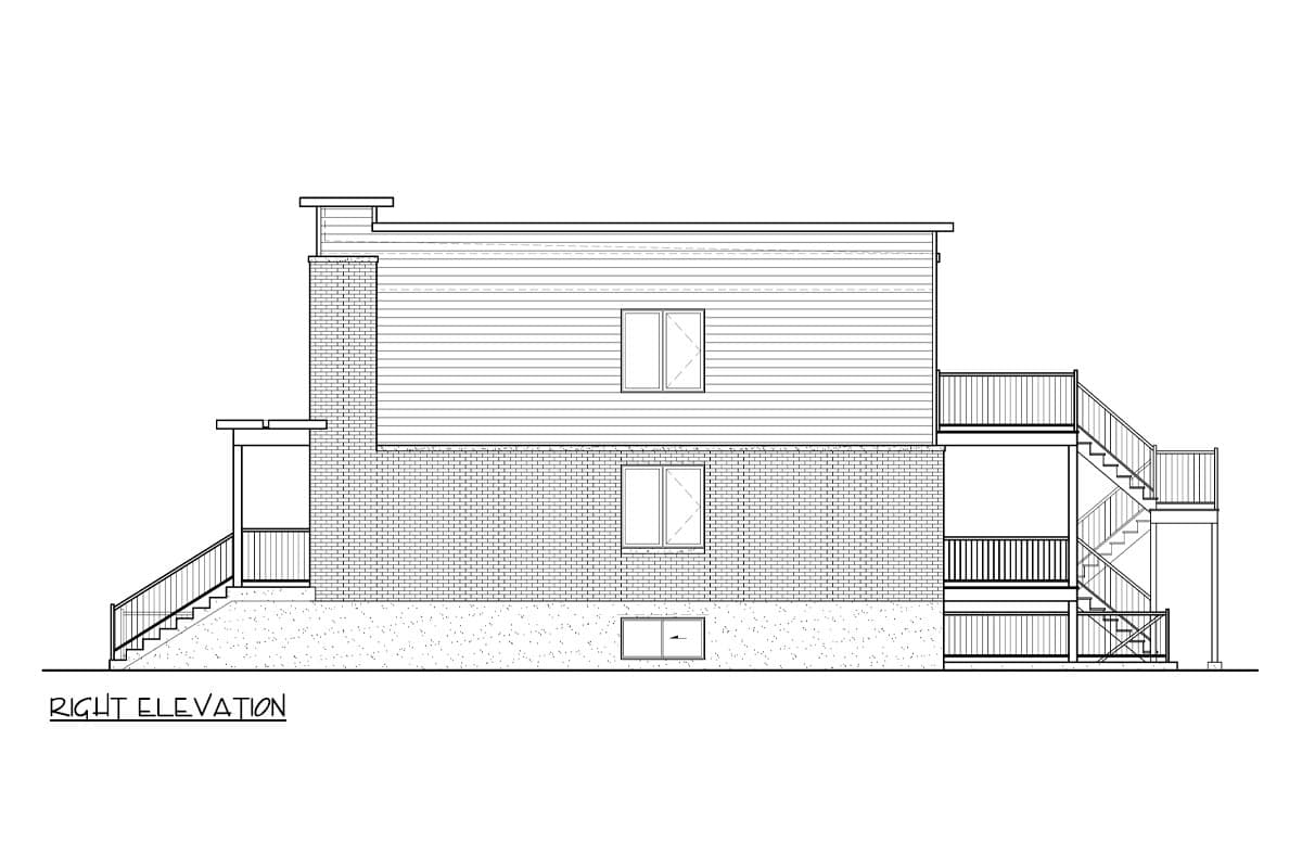 Plan 801161PM: Triplex House Plan with 3 Full Floor 2 Bed Units - 969 Sq Ft Ea - Image #5 - Contemporary, Northwest
