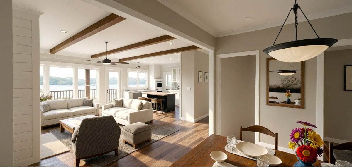 Plan 28949JJ: One-Story Ranch House Plan with Finished Lower Level - 2651 Sq Ft - Image #3 - Cabin, Country, Farmhouse, Ranch, Rustic, Traditional
