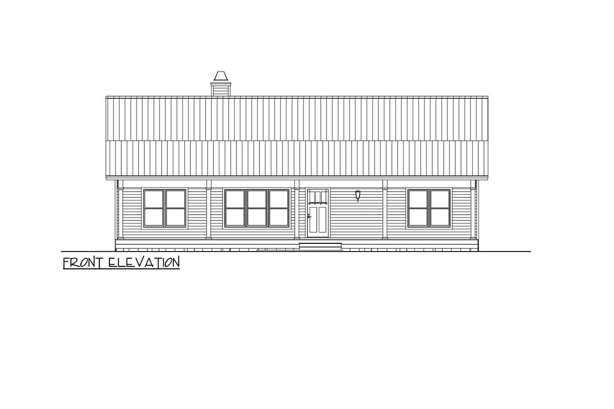 Plan 28949JJ: One-Story Ranch House Plan with Finished Lower Level - 2651 Sq Ft - Image #10 - Cabin, Country, Farmhouse, Ranch, Rustic, Traditional