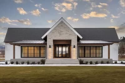 New American House Plan with Two Flex Spaces - 2628 Sq Ft