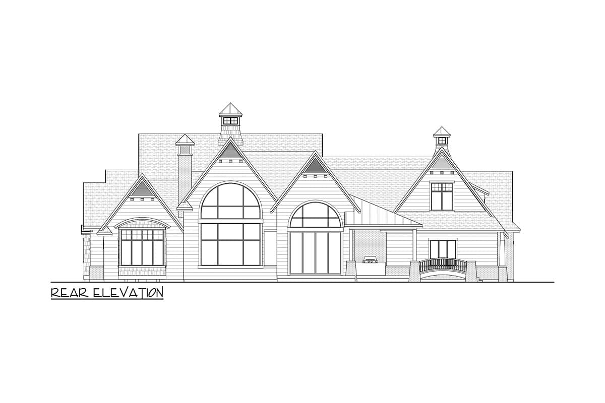Plan 290172IY: Modern Farmhouse Plan with 5 Beds and 2 Curved Stairs - 5740 Sq Ft - Image #4 - Country, Farmhouse, Modern Farmhouse