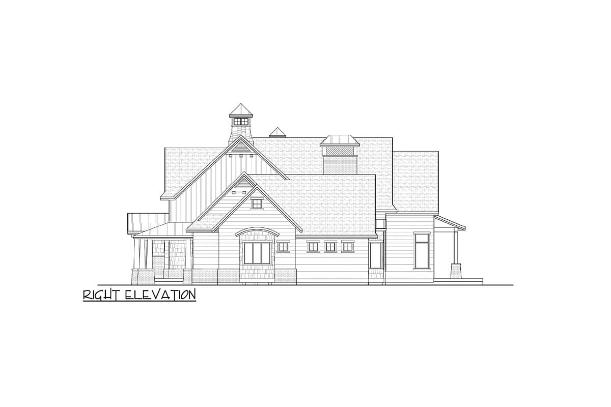 Plan 290172IY: Modern Farmhouse Plan with 5 Beds and 2 Curved Stairs - 5740 Sq Ft - Image #5 - Country, Farmhouse, Modern Farmhouse