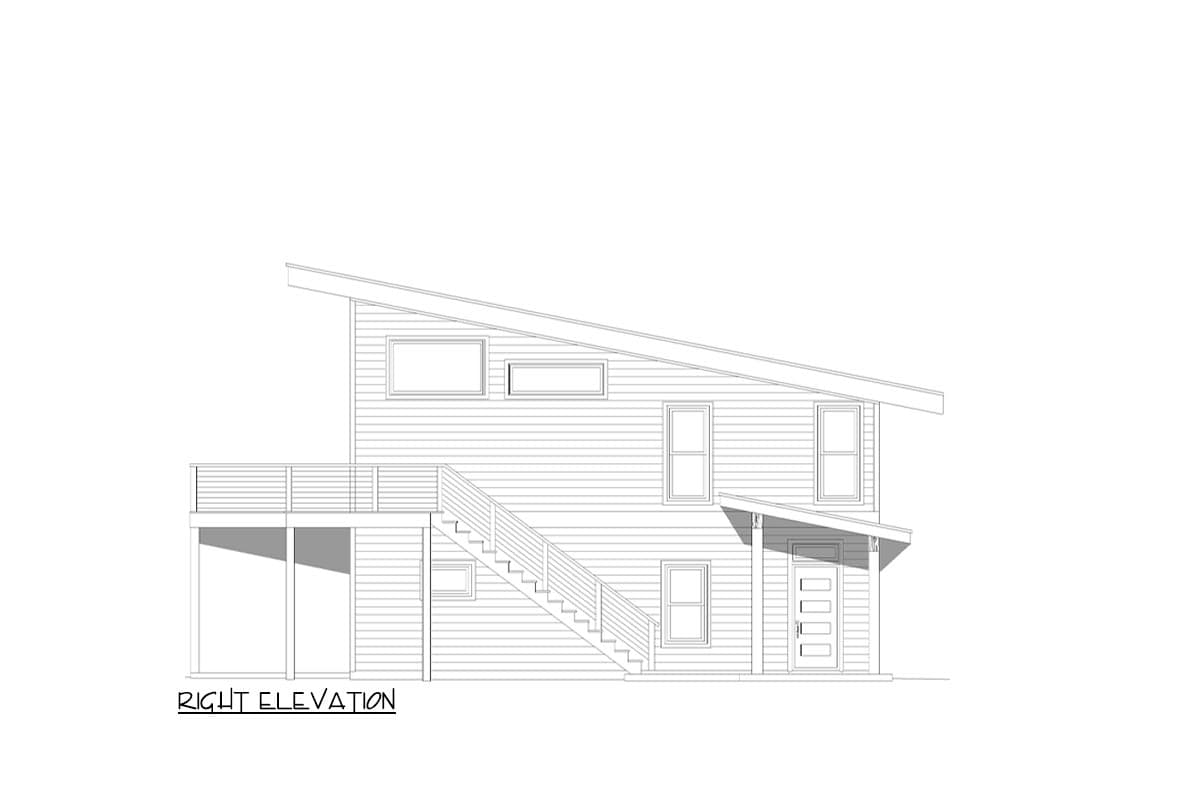 Plan 680266VR: 2000 Square Foot House Plan with Second Floor Balcony and Views - 3 Beds - Image #5 - Contemporary, Modern, Mountain