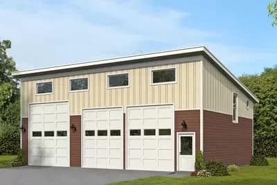 RV-Friendly 1530 Sq Ft Detached Garage with 505 Sq Ft Studio Loft Above