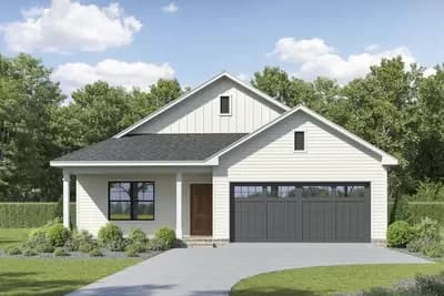 3-Bed New American House Plan with 12' Vaulted Ceiling - 1561 Sq Ft