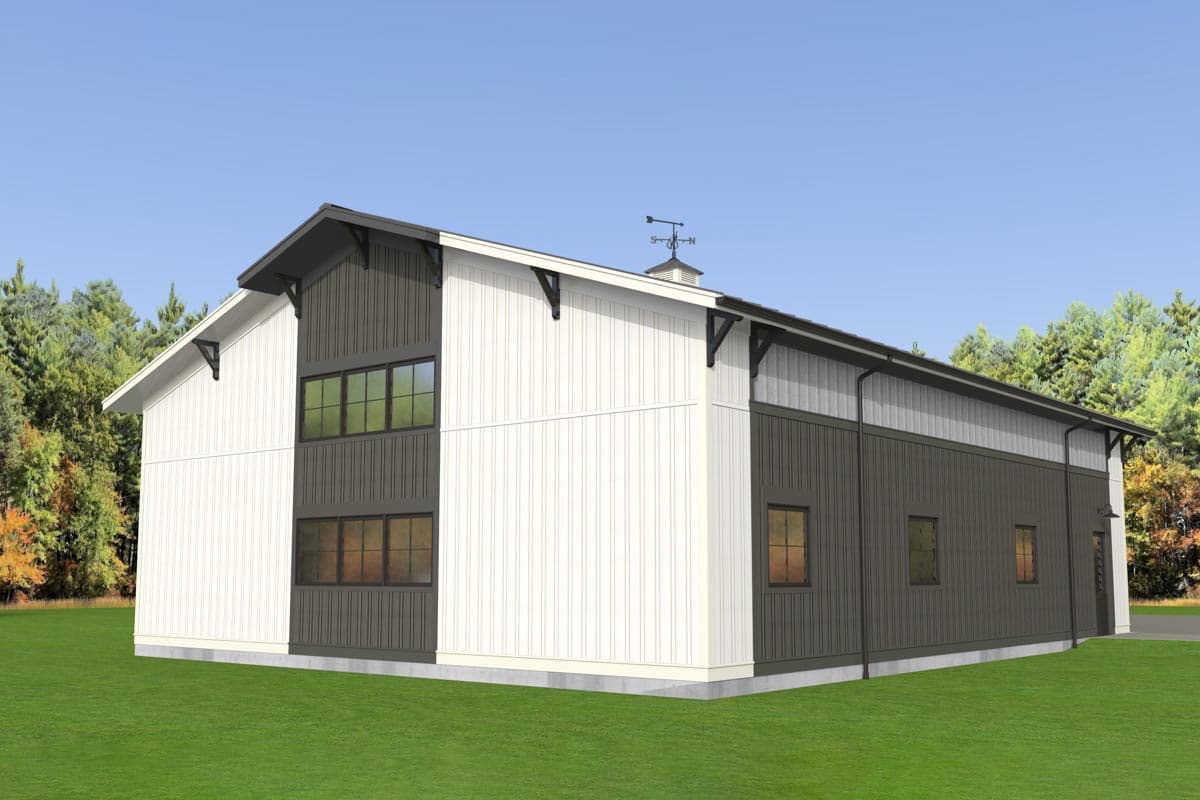 Plan 654020KNA: RV Garage Barn with Shop Space and Full Bath - 2880 Sq Ft - Image #4 - Barndominium, Country, Modern Farmhouse