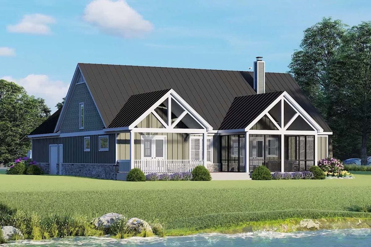 Plan 680273VR: 2300 Square Foot 3-Bed House Plan with 3-Car Garage - Architectural Designs - Image #4 - Country, Craftsman, Vacation
