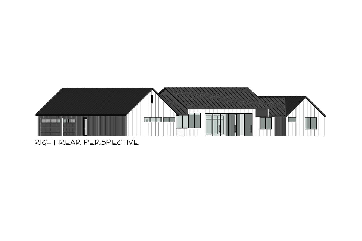 Plan 420130WNT: Contemporary Ranch Plan with Split Bedroom Closed Layout - 3370 Sq Ft - Image #7 - Contemporary, Hill Country, New American, Ranch, Transitional