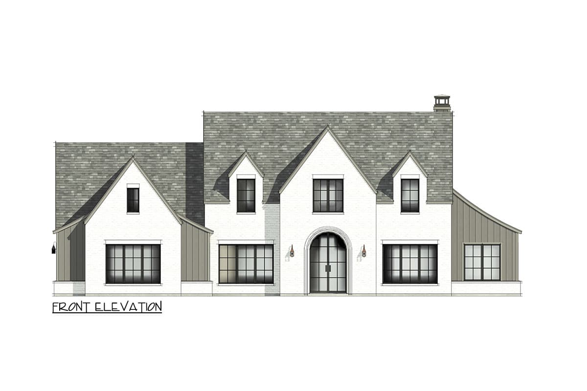 Plan 818122JSS: French Country House Plan with Split Bed Layout and a Flex Room - 3608 Sq Ft - Image #6 - European, French Country, Transitional