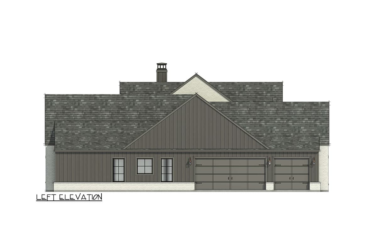 Plan 818122JSS: French Country House Plan with Split Bed Layout and a Flex Room - 3608 Sq Ft - Image #7 - European, French Country, Transitional