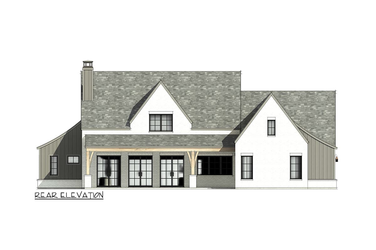 Plan 818122JSS: French Country House Plan with Split Bed Layout and a Flex Room - 3608 Sq Ft - Image #8 - European, French Country, Transitional