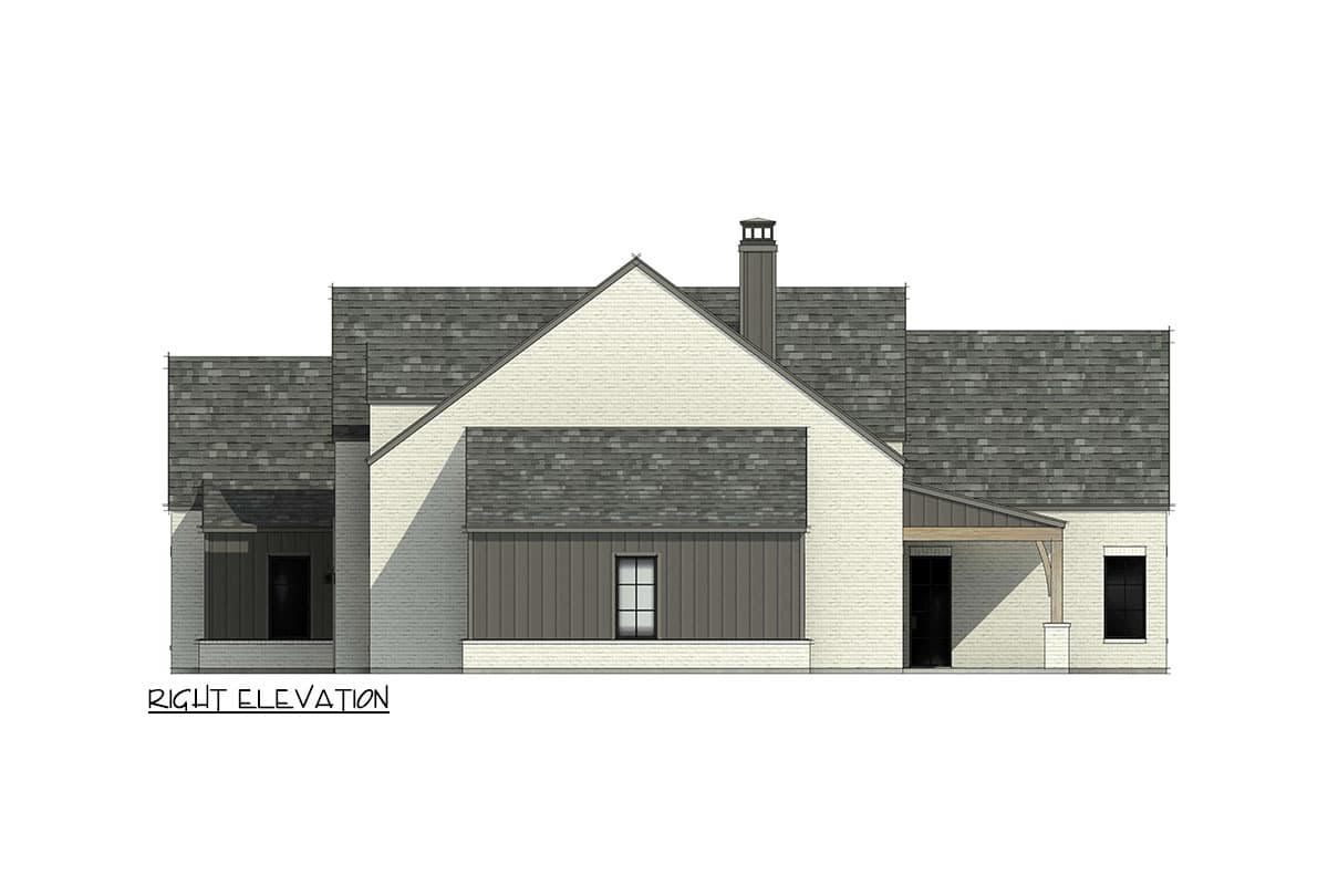 Plan 818122JSS: French Country House Plan with Split Bed Layout and a Flex Room - 3608 Sq Ft - Image #9 - European, French Country, Transitional