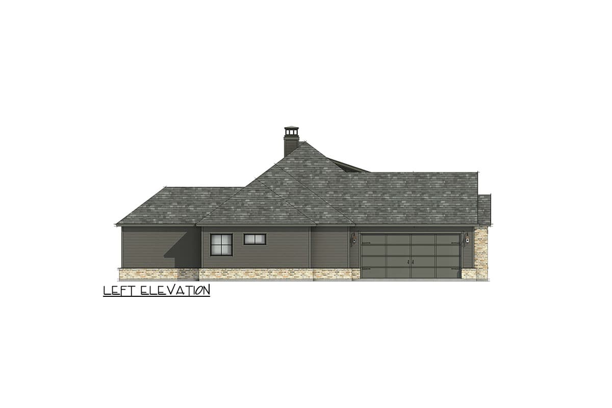 Plan 818123JSS: Craftsman House Plan with 4 Beds and 2-Car Side-Load Garage - 2459 Sq Ft - Image #7 - Craftsman, New American