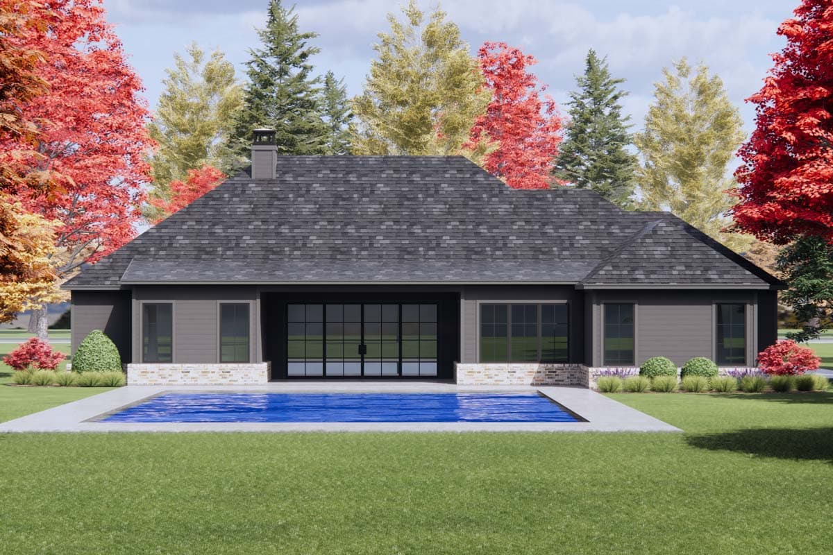 Plan 818123JSS: Craftsman House Plan with 4 Beds and 2-Car Side-Load Garage - 2459 Sq Ft - Image #5 - Craftsman, New American