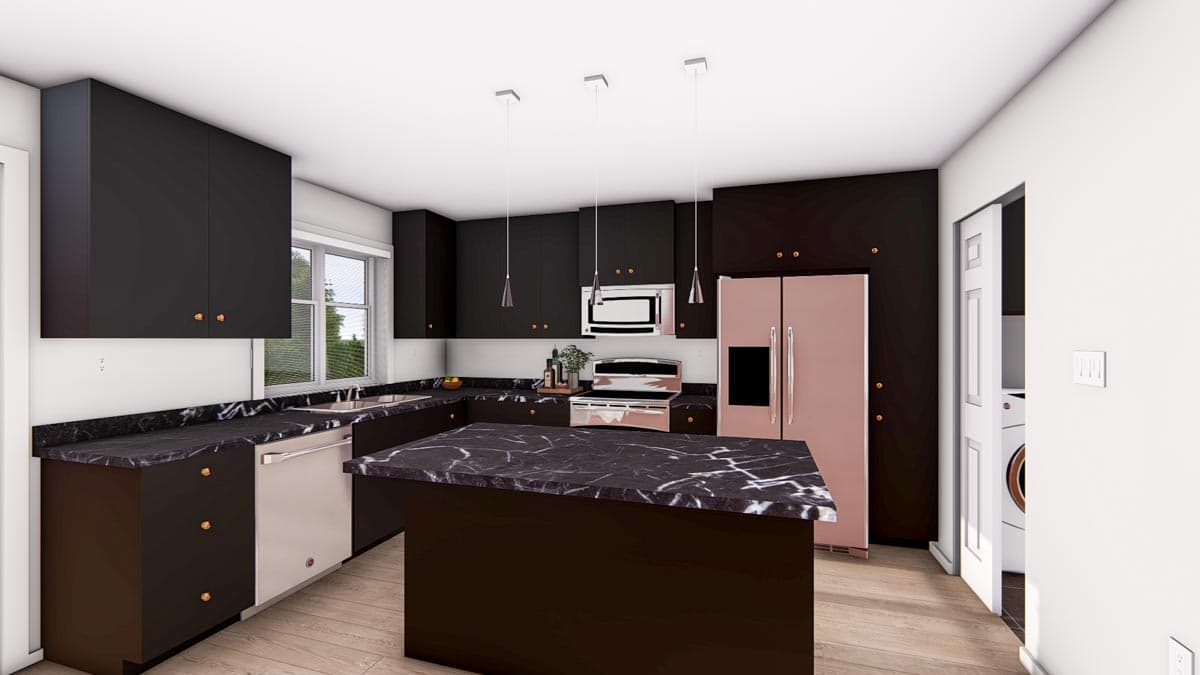 Plan 67820MG: 624 Square Foot ADU with Well-Appointed Kitchen - Architectural Designs - Image #6 - Cabin, Cottage, Craftsman, Ranch, Vacation