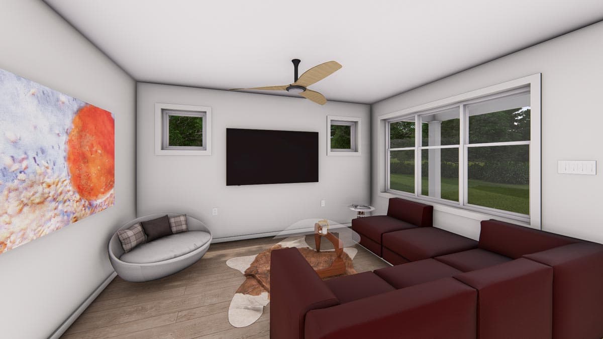 Plan 67820MG: 624 Square Foot ADU with Well-Appointed Kitchen - Architectural Designs - Image #7 - Cabin, Cottage, Craftsman, Ranch, Vacation