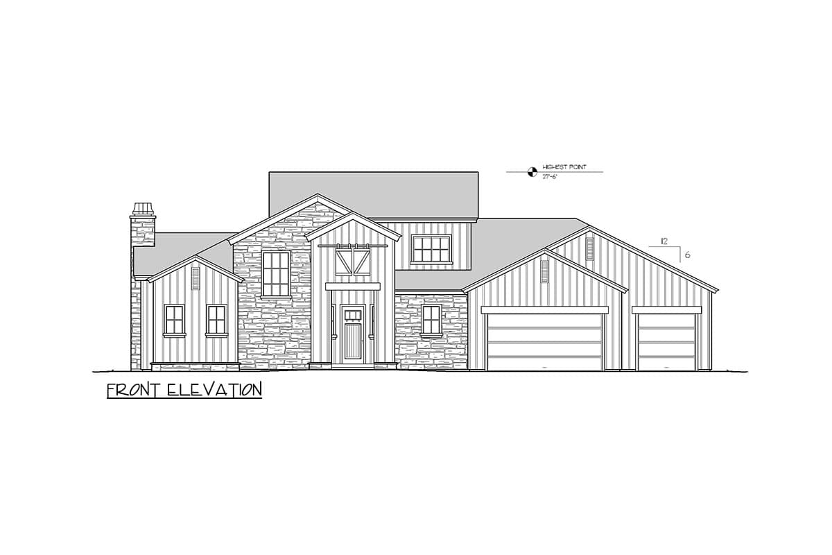 Plan 833005WAT: 4-Bed Modern Farmhouse Plan with U-Shaped Kitchen and Private Master Suite - 3385 Sq. Ft. - Image #27 - Colonial, Country, Modern Farmhouse, New American, Northwest, Traditional