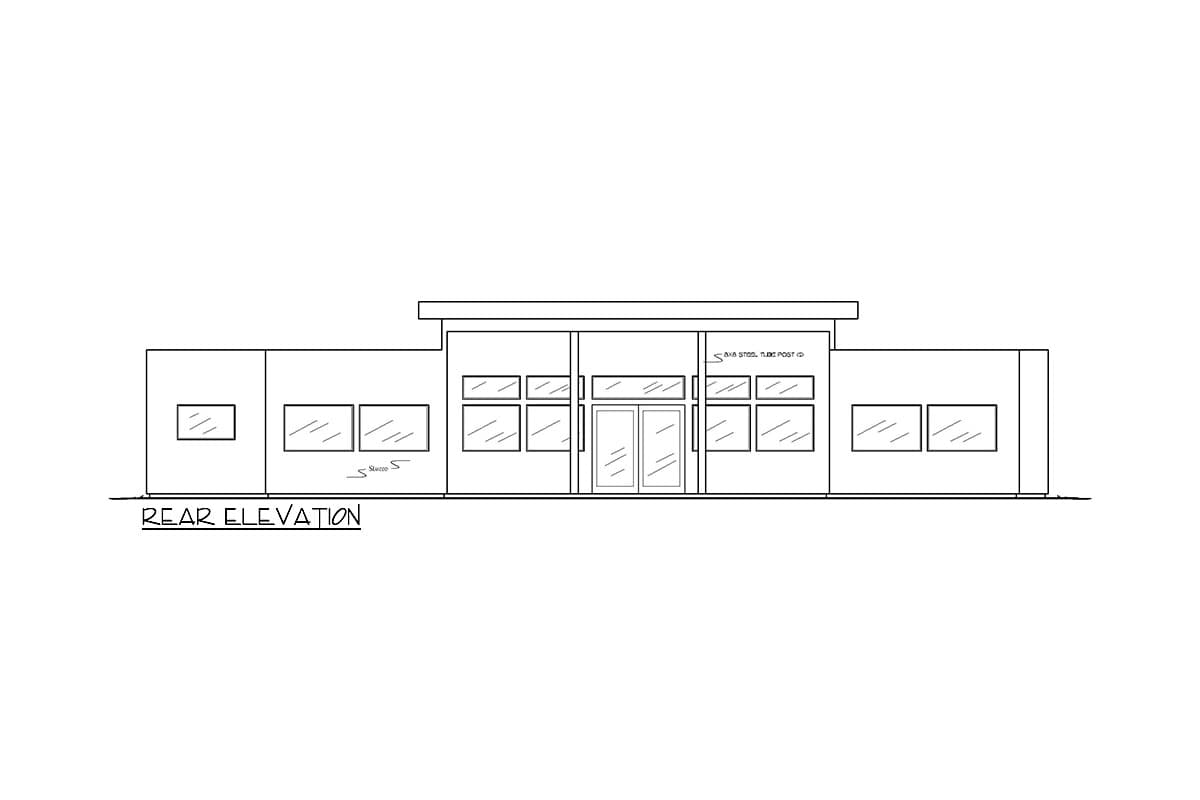 Plan 833006WAT: 3-Bedroom Contemporary Ranch House Plan with Attached Casita - 2931 Square Feet - Image #48 - Contemporary, Mid Century Modern, Modern, Ranch, Southwest