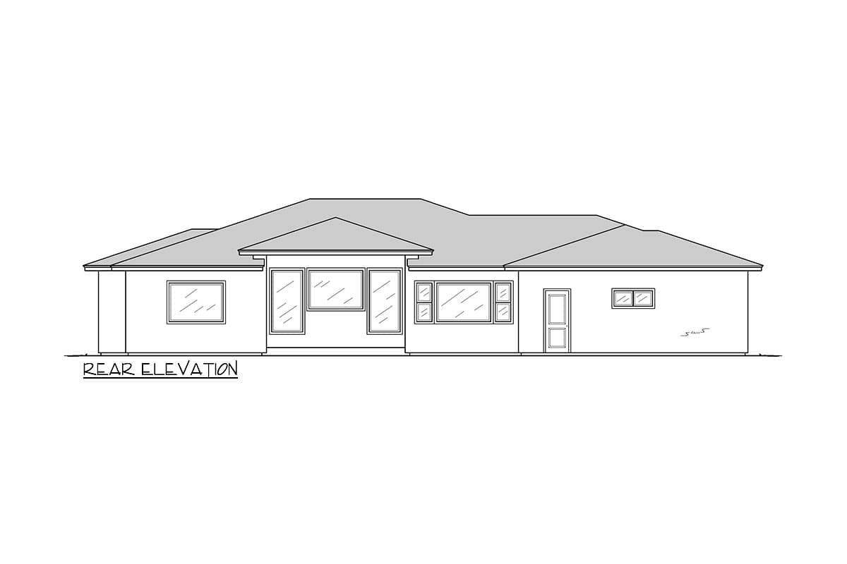 Plan 833007WAT: 3-Bed Modern Prairie Ranch House Plan with Home Office - 2616 Sq. Ft. - Image #26 - Modern, Prairie, Ranch