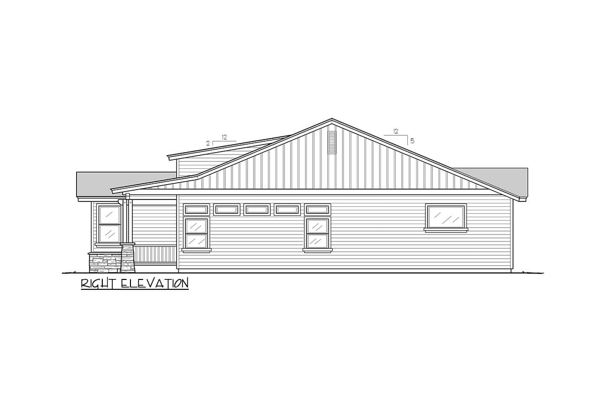 Plan 833008WAT: 3-Bed Craftsman Plan with Home Office and Semi-Closed Floor Plan - 1895 Sq. Ft. - Image #31 - Bungalow, Cottage, Craftsman, Modern Farmhouse, Traditional