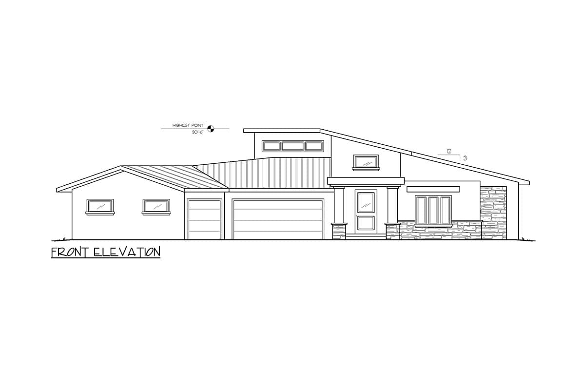 Plan 833010WAT: 3-Bed Minimalist Modern House Plan with Flexible Home Office Space - 2231 Sq. Ft. - Image #25