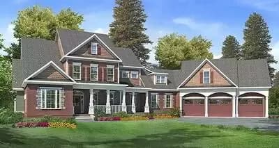 Craftsman House Plan with Media Room