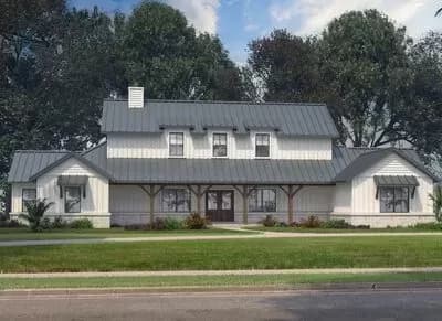 5-Bedroom Farmhouse Plan with Standing Seam Metal Roof - 3283 Sq Ft