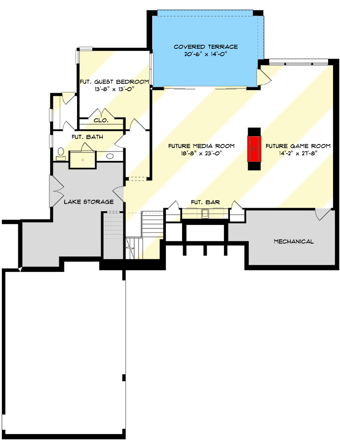 Plan 93208EL: Transitional House Plan with Indoor/Outdoor Living - 3806 Sq Ft - Floor Plan - 3rd Floor - European, Transitional, Tudor