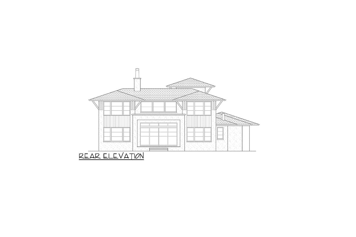 Plan 93208EL: Transitional House Plan with Indoor/Outdoor Living - 3806 Sq Ft - Image #5 - European, Transitional, Tudor