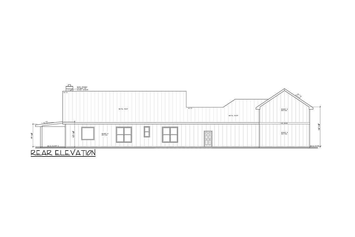 Plan 42450DB: 3 Bed Barndominium House Plan with 10-Foot-Deep Wraparound Porch - 2024 Sq Ft - Image #8 - Barndominium, Country, Rustic