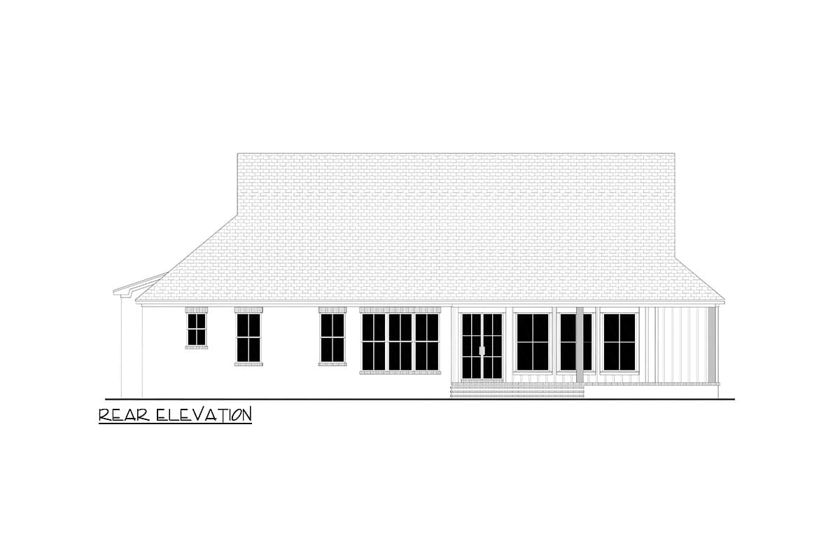 Plan 51957HZ: 3-Bed Transitional Modern Farmhouse Plan with Home Office and Vaulted Master Suite - Image #16 - Country, Modern Farmhouse, New American, Traditional, Transitional