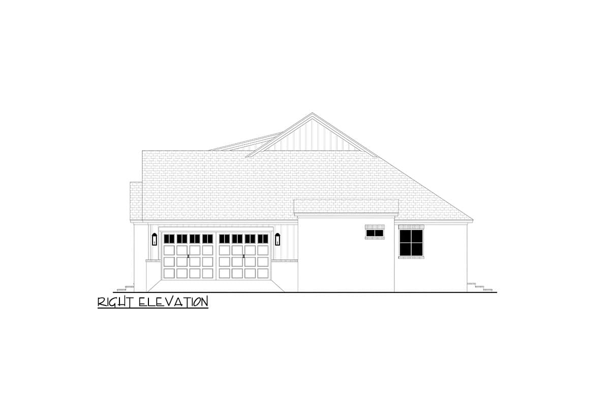 Plan 51957HZ: 3-Bed Transitional Modern Farmhouse Plan with Home Office and Vaulted Master Suite - Image #17 - Country, Modern Farmhouse, New American, Traditional, Transitional