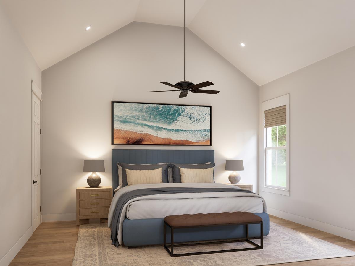 Plan 51957HZ: 3-Bed Transitional Modern Farmhouse Plan with Home Office and Vaulted Master Suite - Image #13 - Country, Modern Farmhouse, New American, Traditional, Transitional
