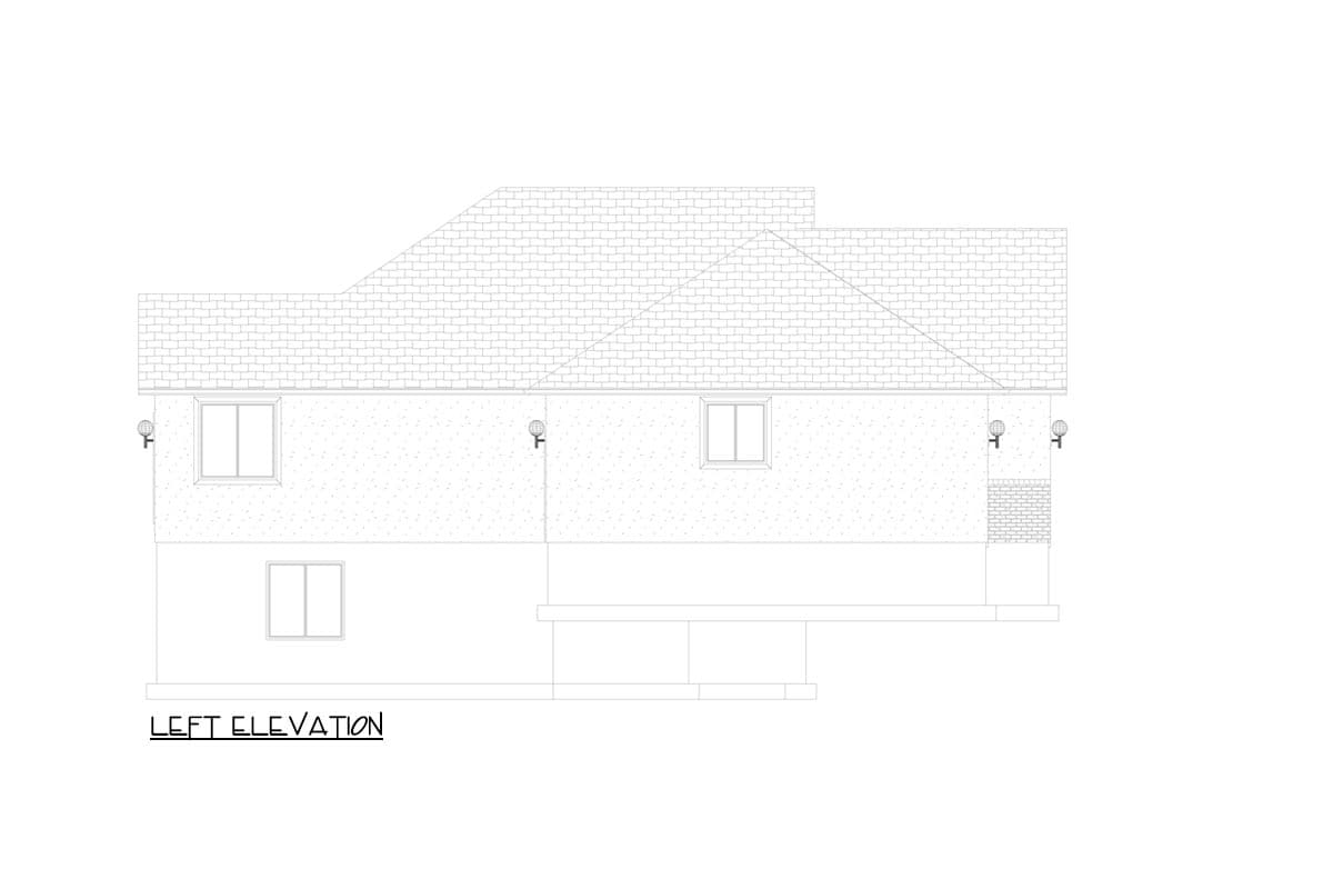 Plan 61486UT: 3 Bed Ranch House Plan with Bonus Above 3-Car Garage - 2053 Sq Ft - Image #8 - Ranch, Traditional