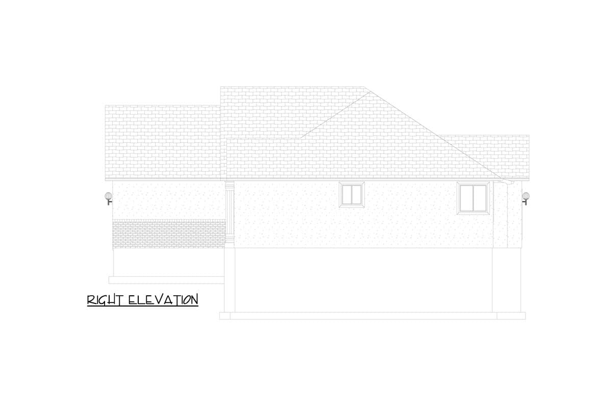 Plan 61486UT: 3 Bed Ranch House Plan with Bonus Above 3-Car Garage - 2053 Sq Ft - Image #10 - Ranch, Traditional