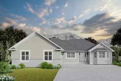 3-Bed Ranch House Plan with Lower Level Expansion - 2007 Sq Ft