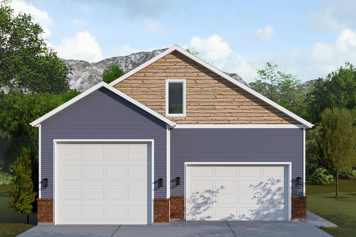 Plan 61488UT: 1750 Square Foot RV-Friendly Detached Garage with Bonus Space and Bath Above - Image #9