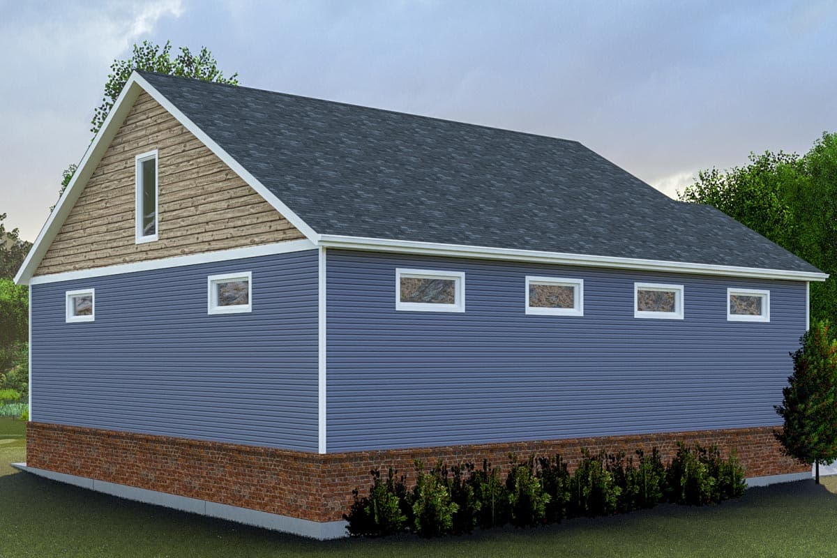 Plan 61488UT: 1750 Square Foot RV-Friendly Detached Garage with Bonus Space and Bath Above - Image #10