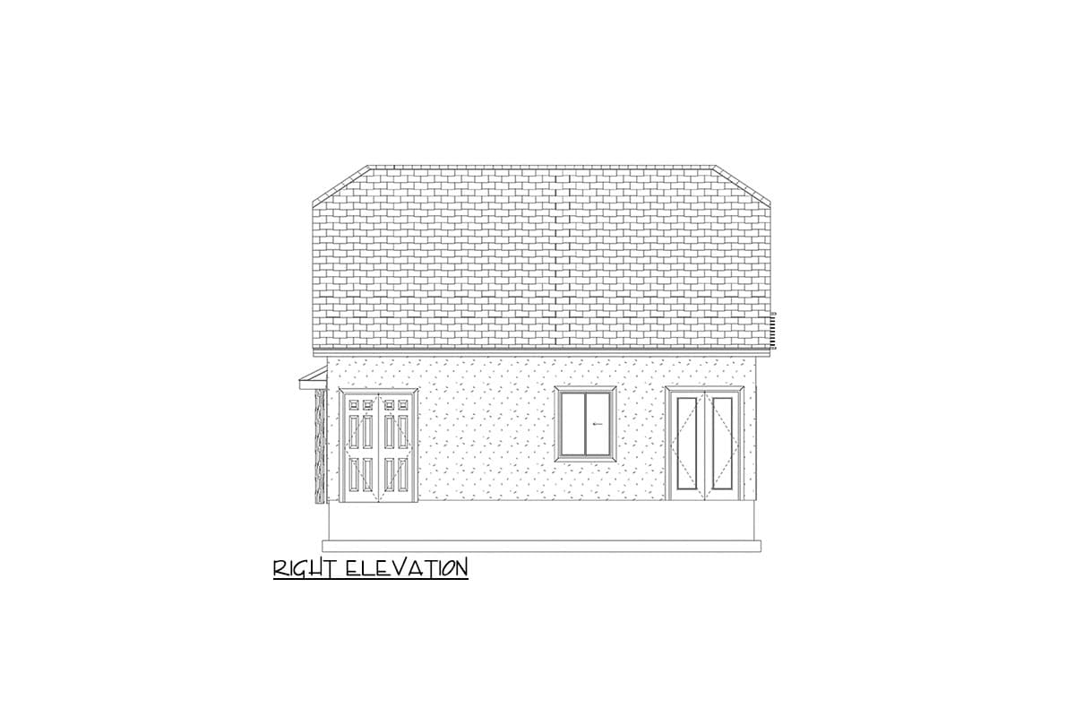 Plan 61489UT: Casita with 2-Car Garage and Finished Flex Space - 1159 Sq Ft - Image #11 - Contemporary, Vacation