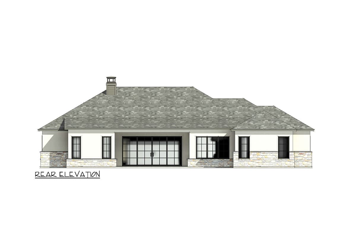 Plan 818124JSS: New American house Plan with Vaulted Family Room - 2459 Sq Ft - Image #7