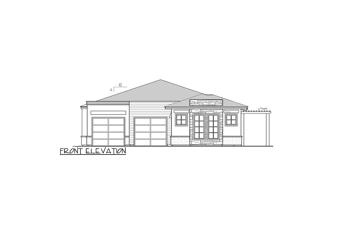 Plan 833012WAT: 3-Bed Contemporary House Plan With Private Casita ADU for Narrow Lot - 2,187 Sq. Ft. - Image #25 - Contemporary, Mountain, Prairie, Ranch, Southwest