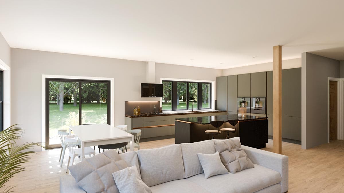 Plan 911036JVD: Barndominium-Style House Plan with RV Bay and Stacked Porches - 2639 Sq Ft - Image #5 - Barndominium, Country