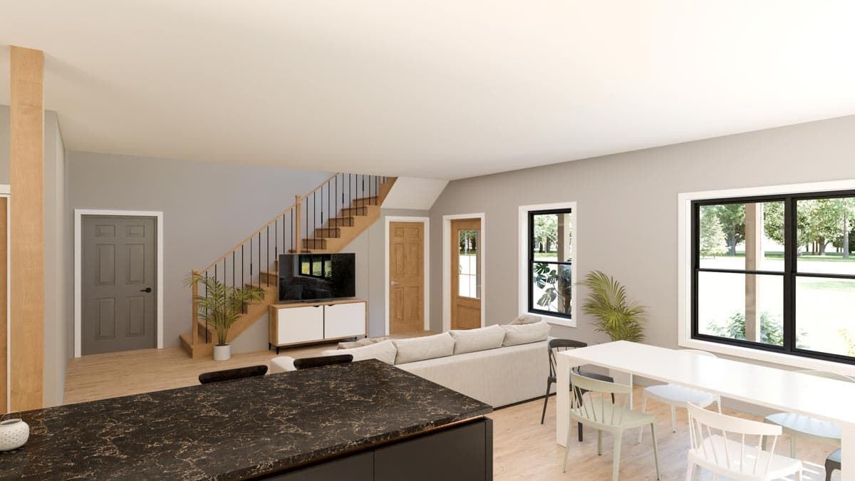 Plan 911036JVD: Barndominium-Style House Plan with RV Bay and Stacked Porches - 2639 Sq Ft - Image #6 - Barndominium, Country