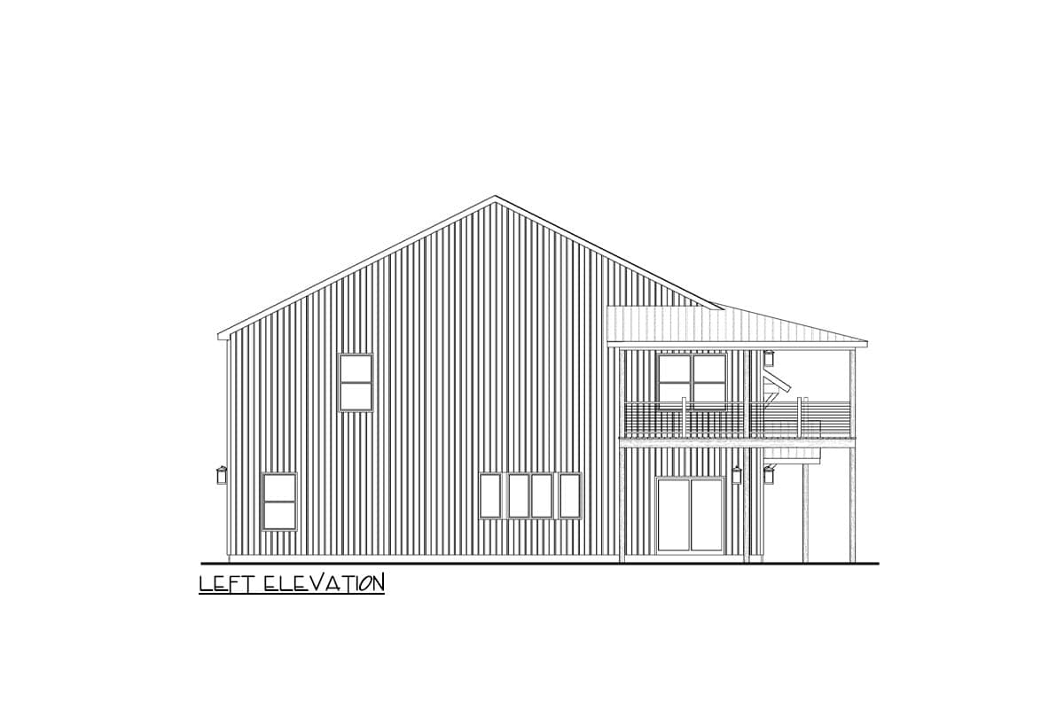 Plan 911036JVD: Barndominium-Style House Plan with RV Bay and Stacked Porches - 2639 Sq Ft - Image #9 - Barndominium, Country
