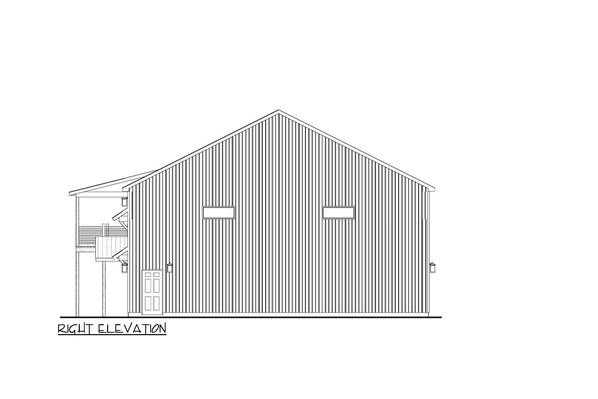 Plan 911036JVD: Barndominium-Style House Plan with RV Bay and Stacked Porches - 2639 Sq Ft - Image #11 - Barndominium, Country