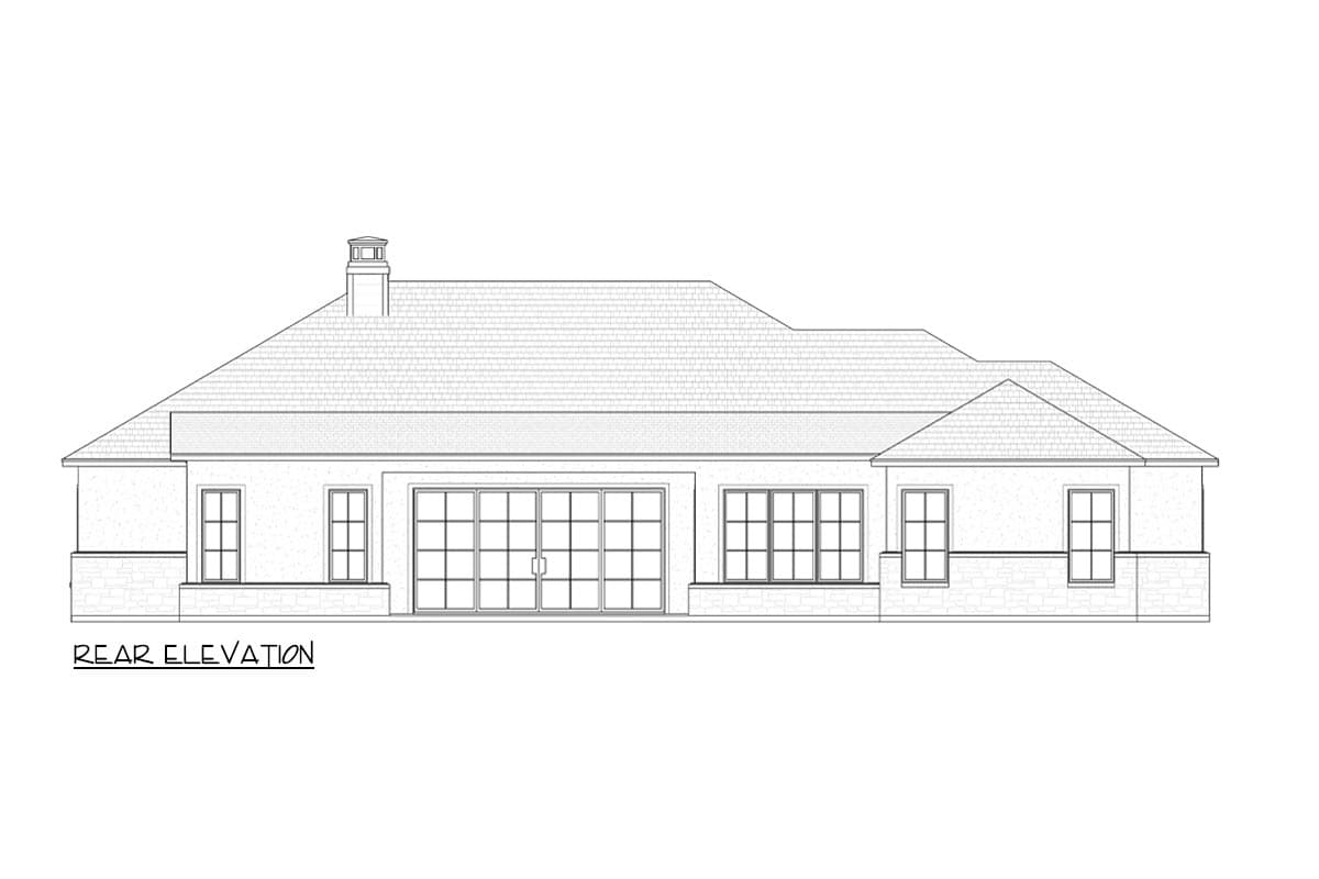 Plan 818126JSS: French Country House Plan with Split Bed Layout and a Flex Room - 3228 Sq Ft - Image #7 - Transitional