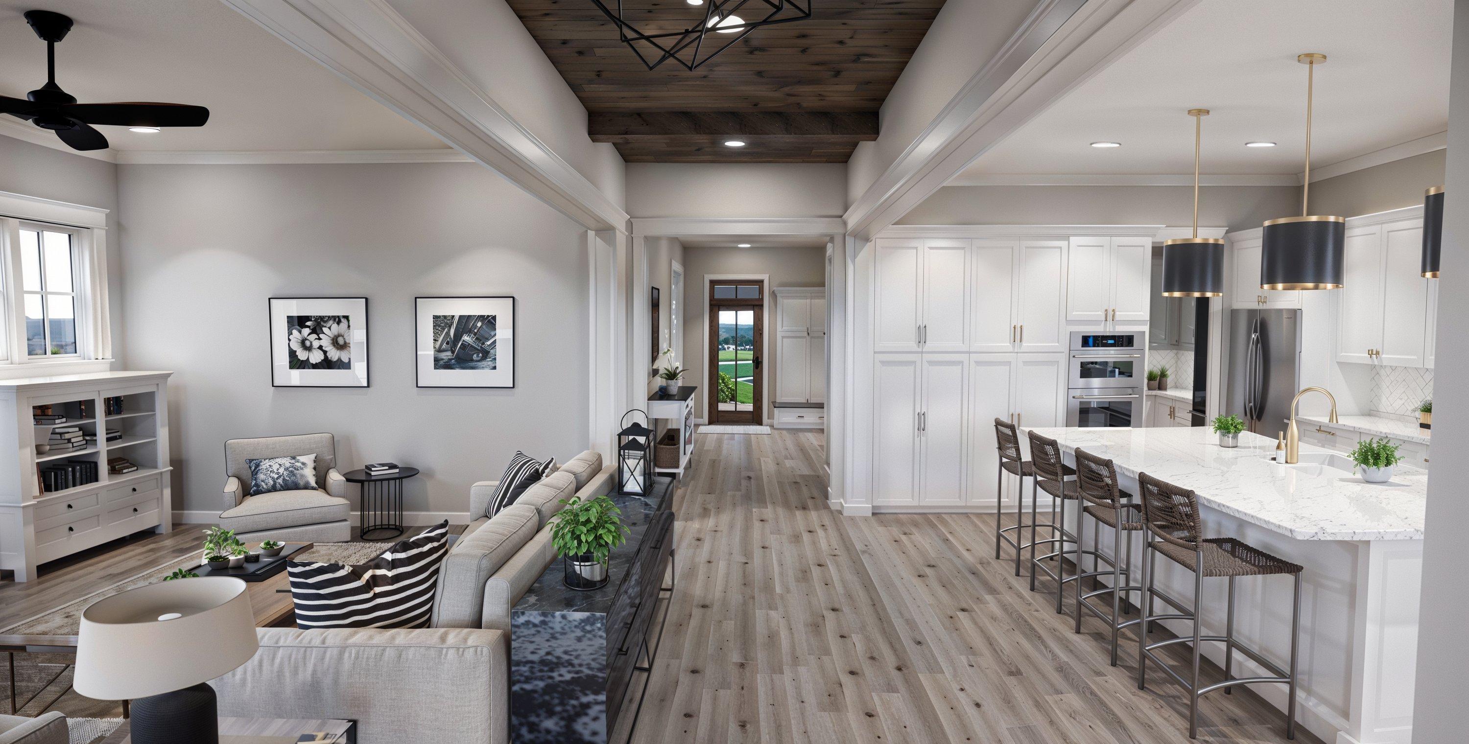 Plan 14792RK: Country Cottage House Plan with 3 Bedrooms and a 2-Car Garage in Back - 2454 Sq Ft - Image #8 - Cottage, Country, New American
