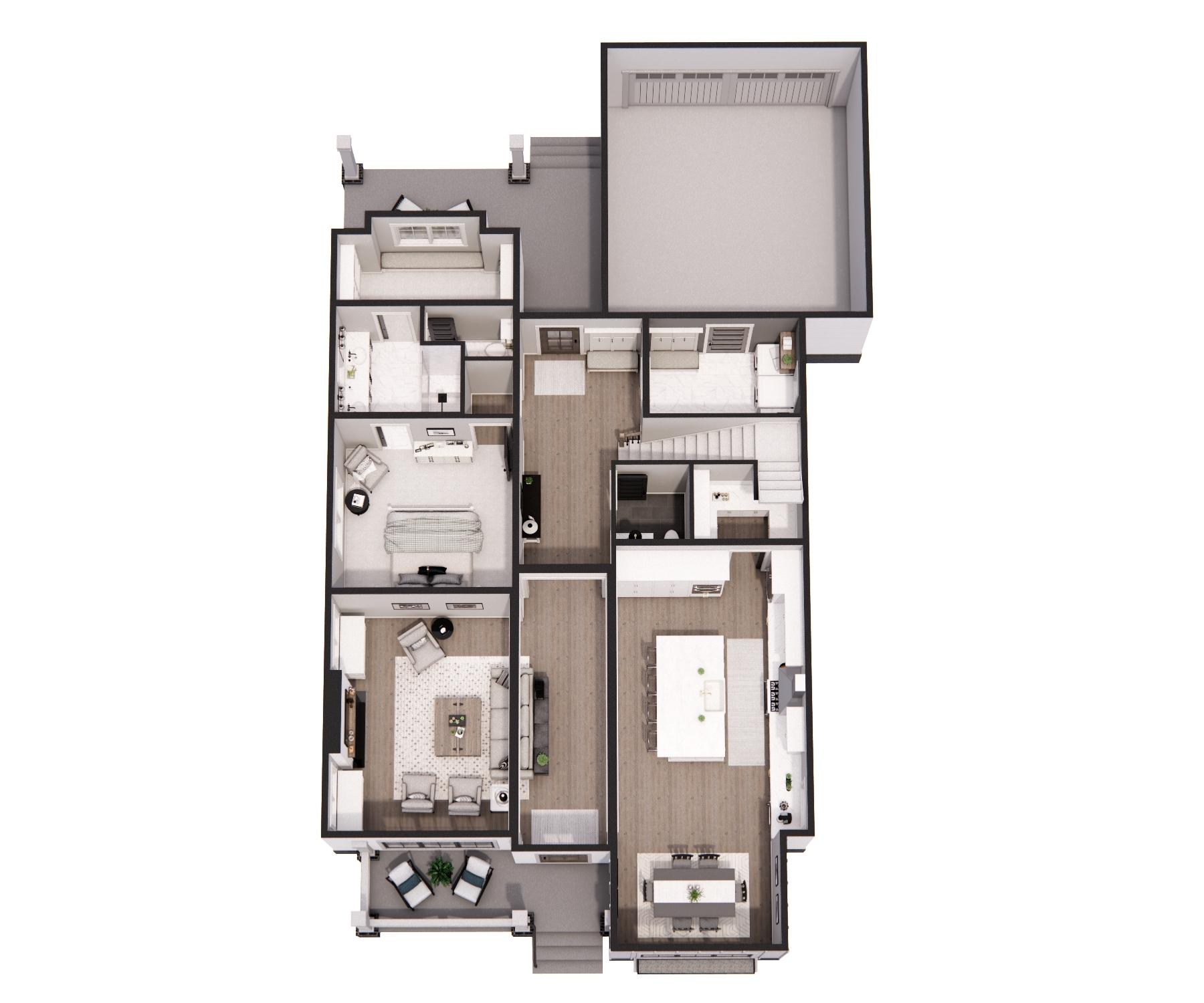 Plan 14794RK: Modern Farmhouse Plan with 3 Bedrooms and a Garage in Back - 2454 Sq Ft - Image #33 - Country, Farmhouse, Modern Farmhouse, New American